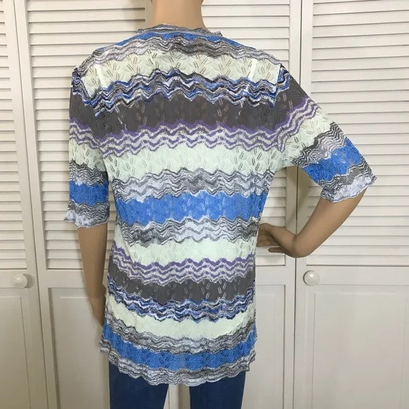 Missoni Chevron Multicolor Cardigan Size 10